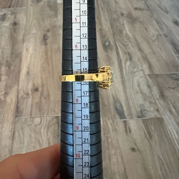 Blue Gemstone & Rhinestone Ring - Picture 4 of 5